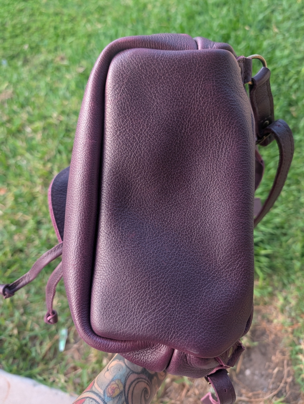 Elegant Purple Leather Backpack - Portland Leather Goods - Picture 10 of 11